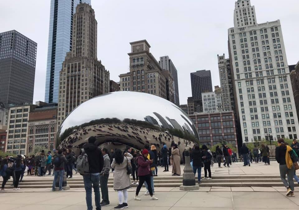 The Cloud Gate, aka the Bean, in Chicago.